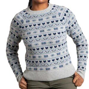 Toad & Co Women's Cazadero Crew Sweater Heather Gray Heart